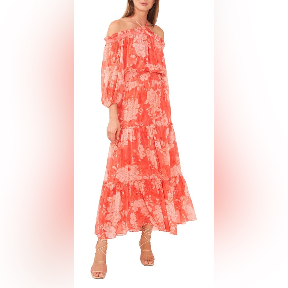 1.State halter maxi with smocked waist dress NWT XXL